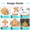 Hollow Grain Wood Aromatherapy Oil Ultrasonic Air Humidifier with 7 Color LED Light Remote Control  500ML - Image 3