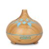 Hollow Grain Wood Aromatherapy Oil Ultrasonic Air Humidifier with 7 Color LED Light Remote Control  500ML - Image 6